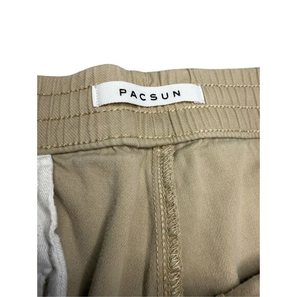 PacSun Men’s Large Jogger Pants Khaki Pull On Drawstring Casual Comfort - Picture 7 of 9